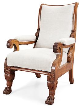 A North European 1820's mahogany armchair.