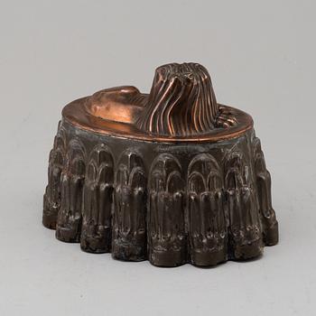 A 19th century pewter and copper mould.