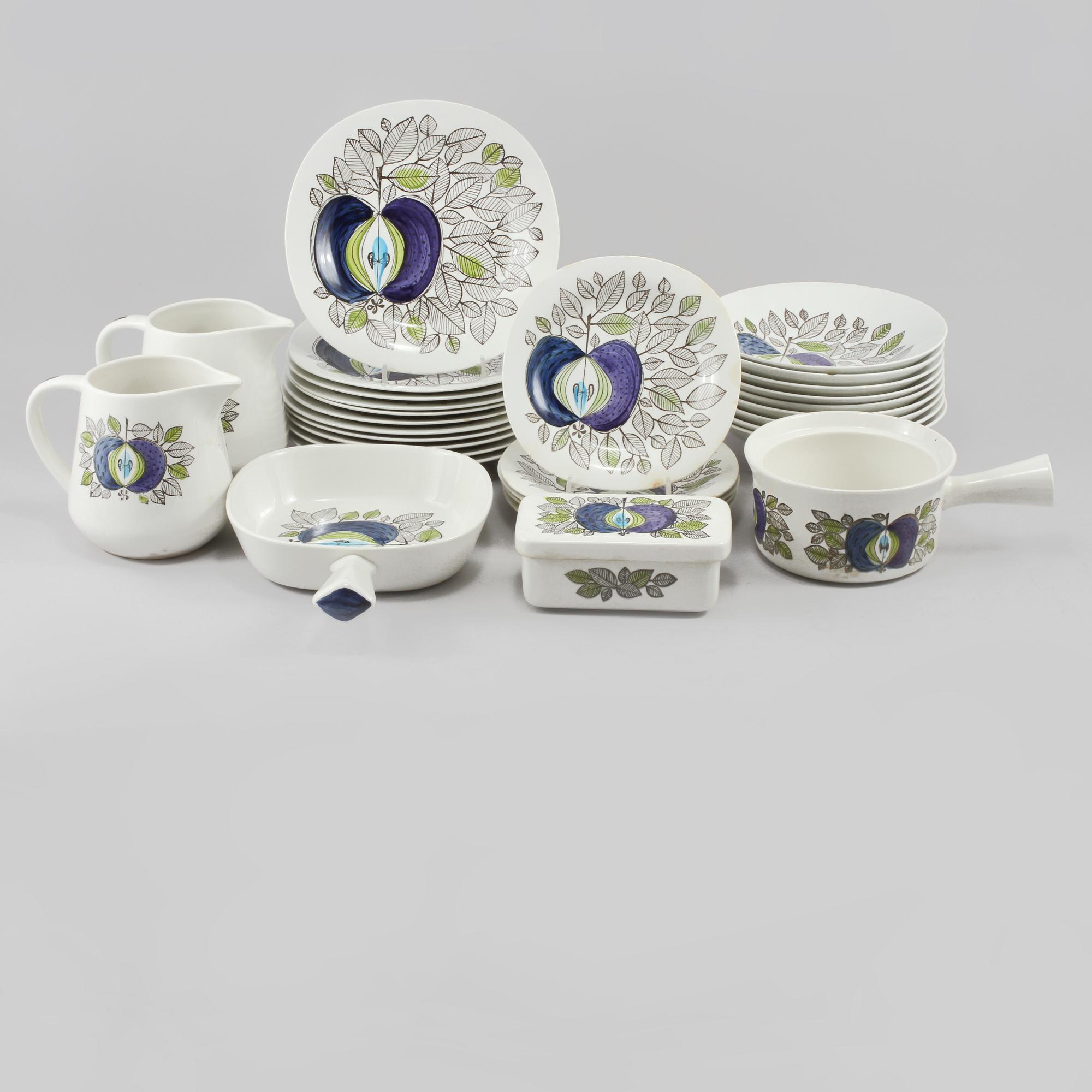 SERVIS, 30 delar, porslin, "Eden", Marianne Westman, Rörstrand, omkring 1900-talets mitt.