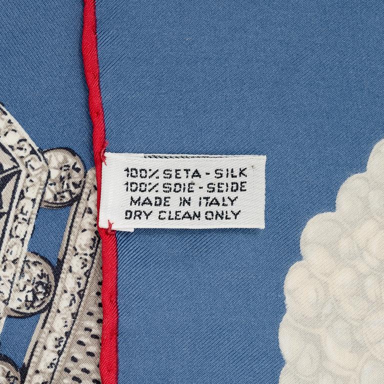 Cartier, a 'Le temps Précieux' twill silk scarf.