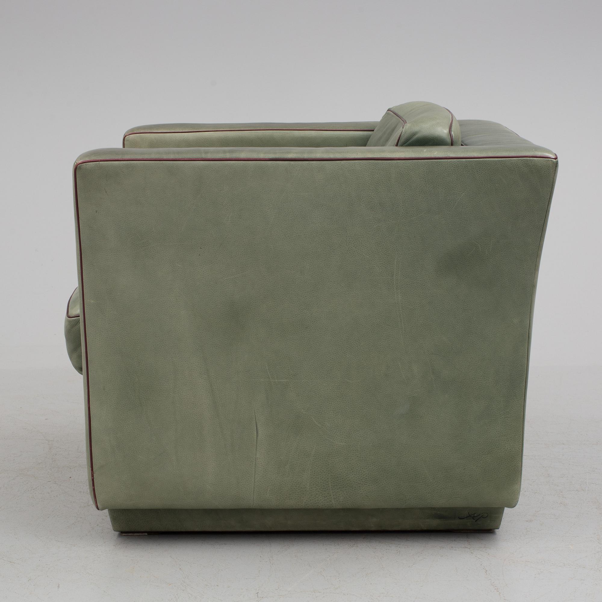 ANDREE PUTMAN, a sofa and easy chair, "Lotus", manufactured by de Sede of Switzerland, late 1900s.