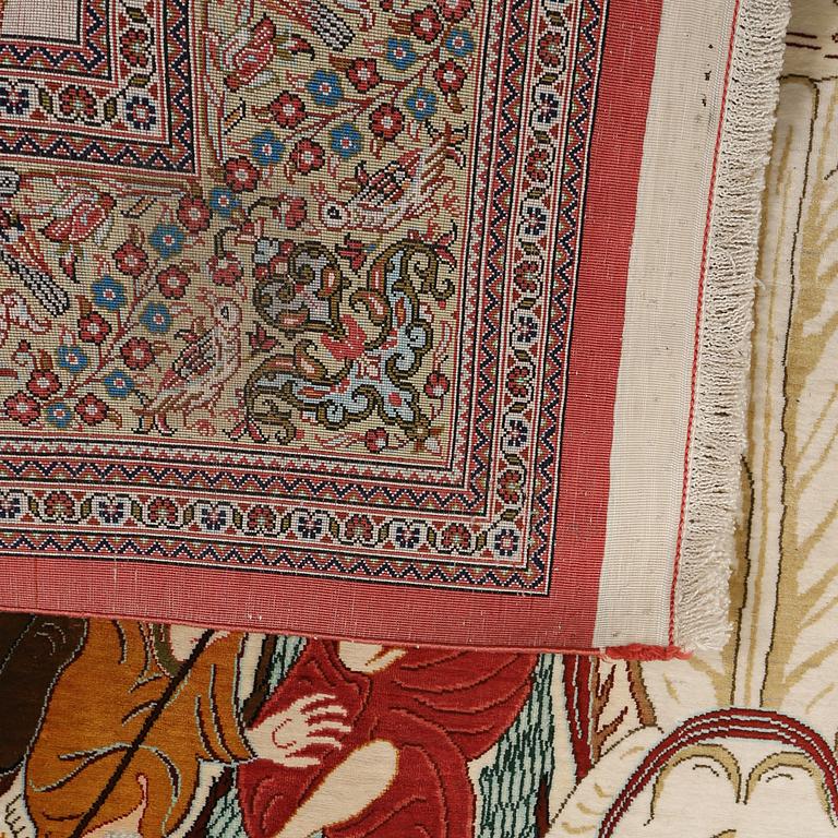 MATTA, ghom, silke, signerad (möjligen Mir-Mehdi), ca 150 x 104 cm.