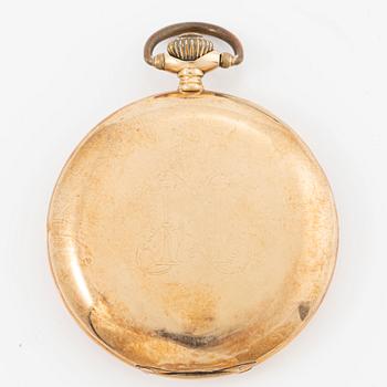 Pocket watch, 14K gold, 51.5 mm.