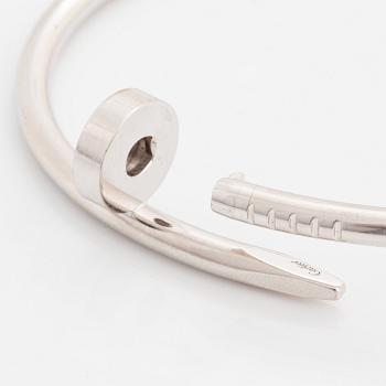 A Cartier "Juste en Clou" bracelet in 18K white gold.