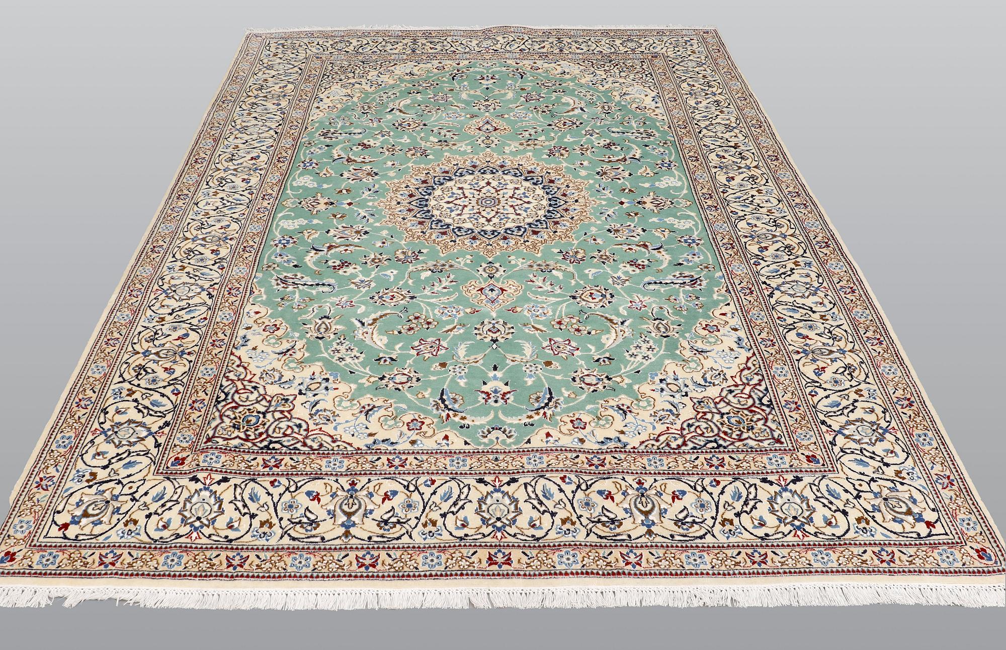 A carpet, Nain part silk so called 9 LAA 301 x 192 cm.