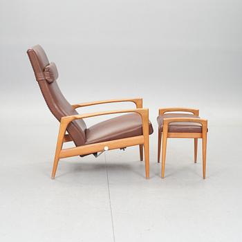 FÅTÖLJ med FOTPALL, Trensum, 1960-tal.