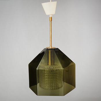CARL FAGERLUND, taklampa, glas, Orrefors, 1900-talets andra hälft.