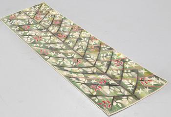 Barbro Nilsson, a textile, "Grön kvist", tapestry weave, ca 210-212 x 59-60,5 cm, signed AB MMF BN.