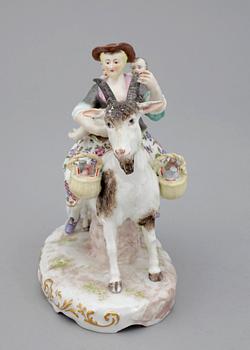 FIGURIN, porslin, Meissenliknande märke, troligen omkring år 1900.