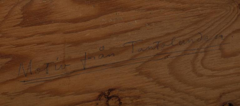 HARALD SALLBERG, olja på pannå. Signerad och daterad -28.