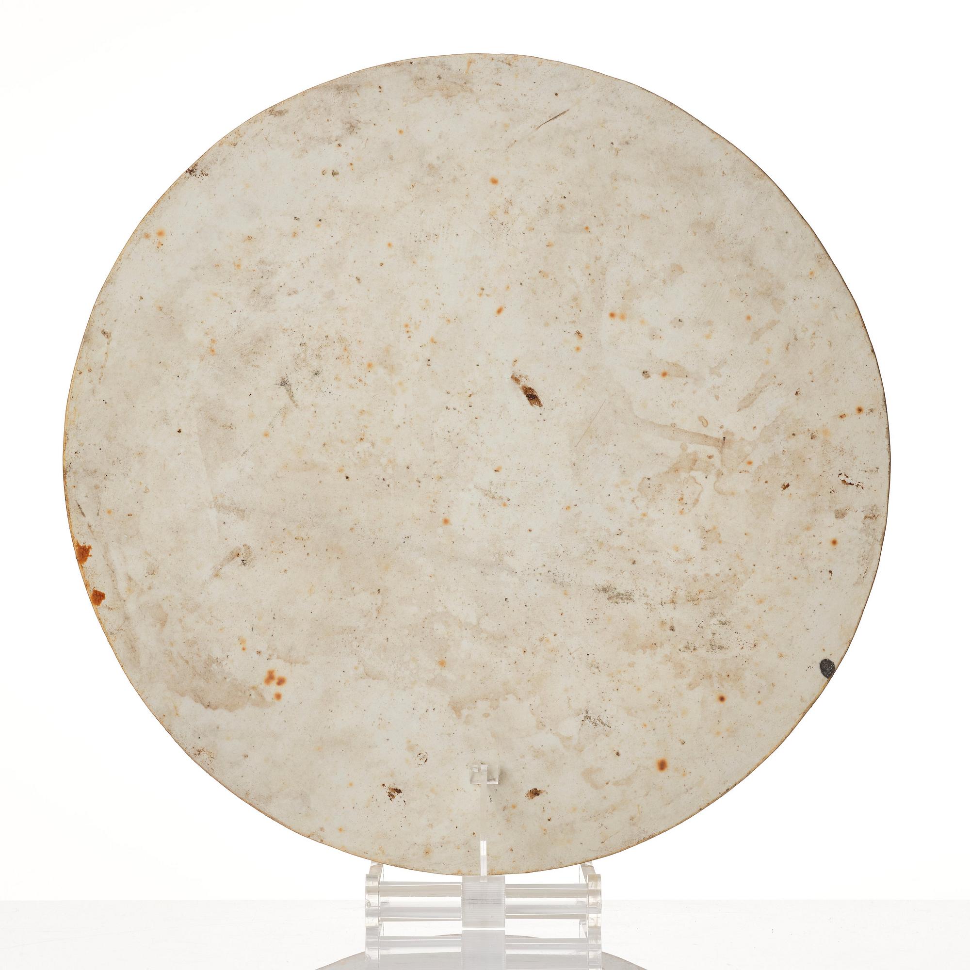 A round porcelain placque, Qing dynasty, 19th Century.