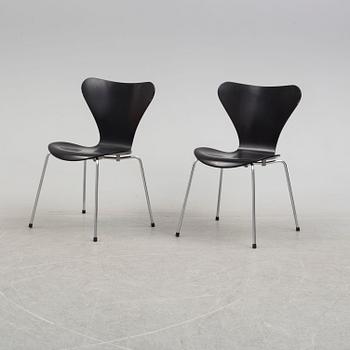 ARNE JACOBSEN, stolar, 6 st, "Sjuan", Fritz Hansen,