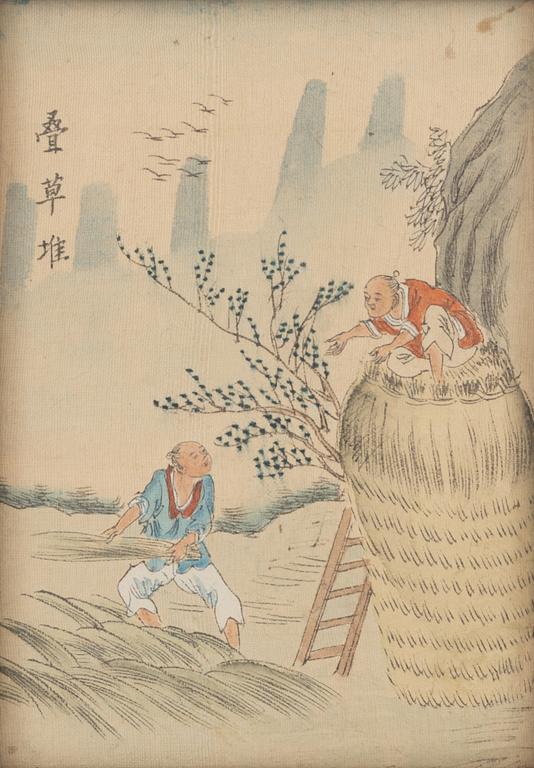 A Chinese painting on silk, 19th/20th Century.