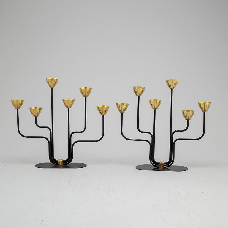 A set of four candelabras by GUNNAR ANDER, Ystad metall, 1950's.