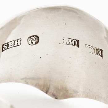 Sven-Erik Högberg, a pair of earrings, silver, Gothenburg 1977.