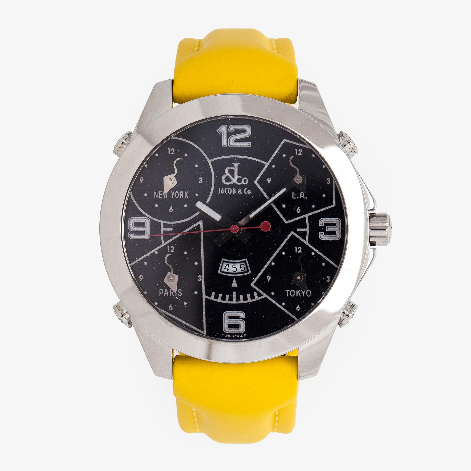 Jacob & Co, Five Time Zones, wristwatch, 47 mm.