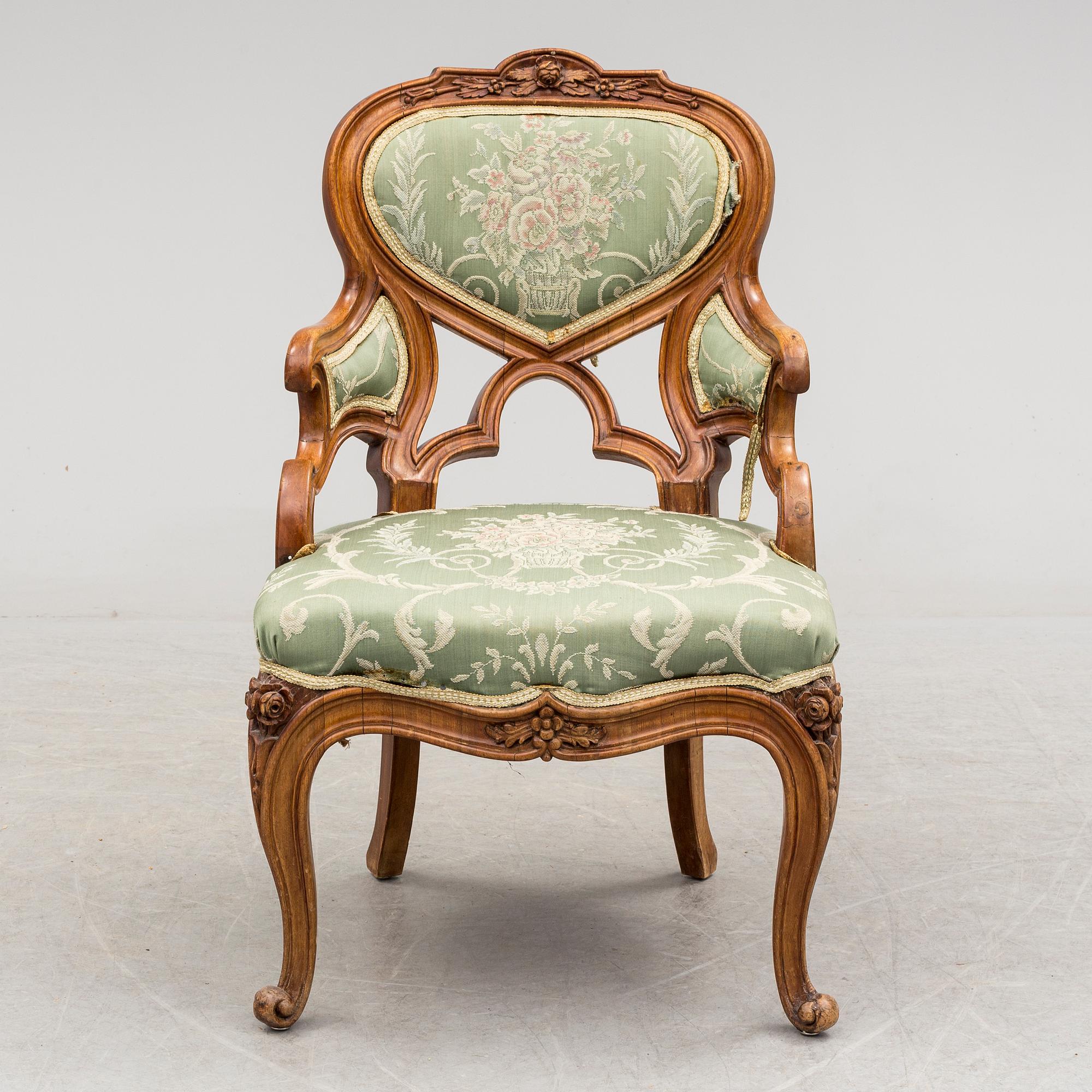 KARMSTOL, Nyrokoko, 1800-talets slut.