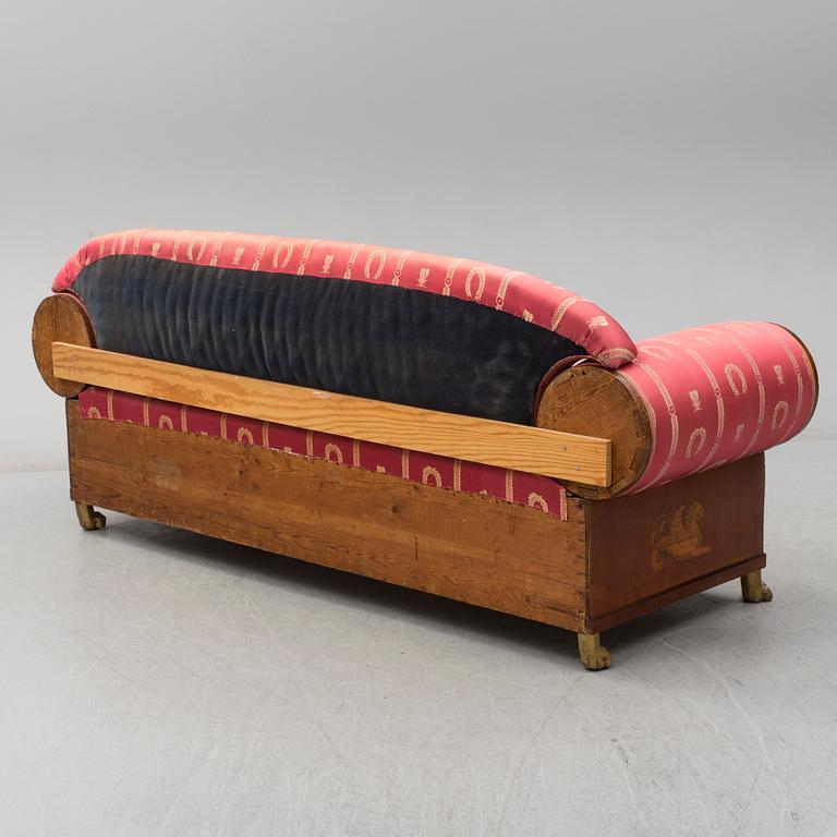 A first half of the 19th century Empire sofa, probably Gothenburg.