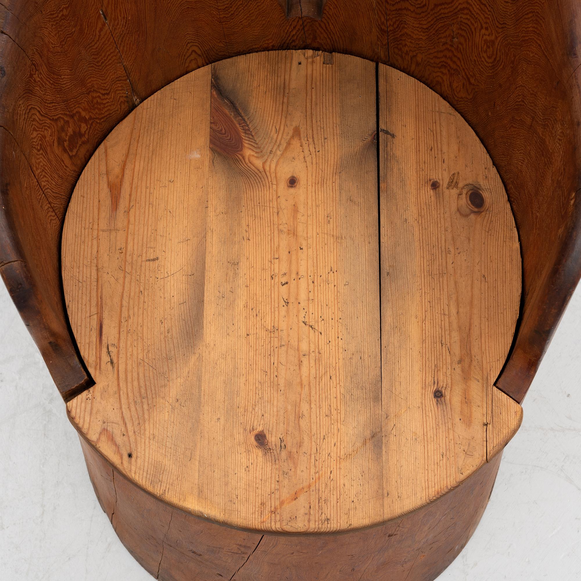 A pine chair, mid/second half of the 20th century.