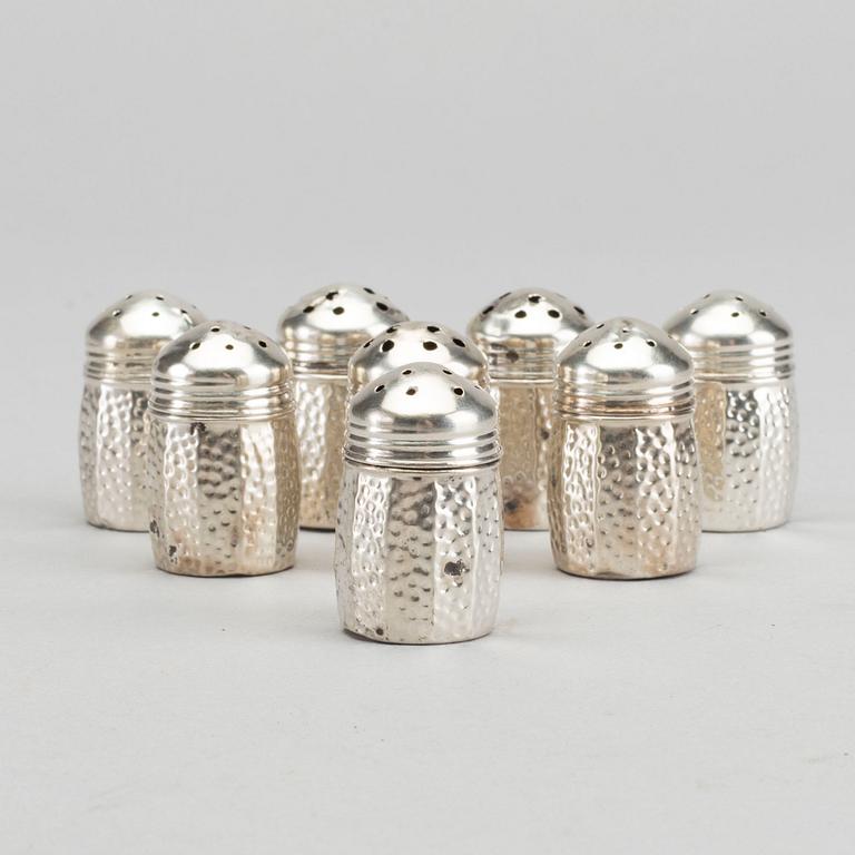 SALTKAR / KUVERTSALTKAR, 8 st, sterlingsilver, USA, 1900-tal.