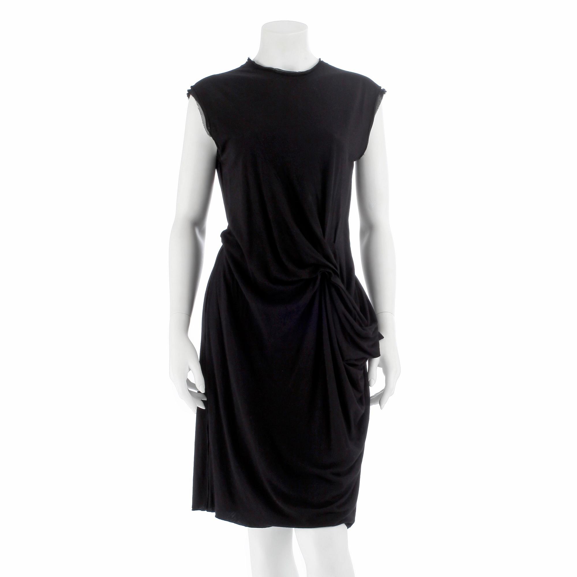 LANVIN, a black wool dress.