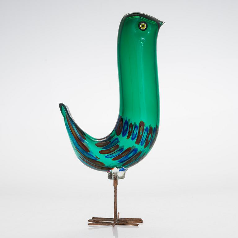 Alessandro Pianon, glasskulptur, "Pulcino", Vistosi, Murano, Italien, 1960-tal.