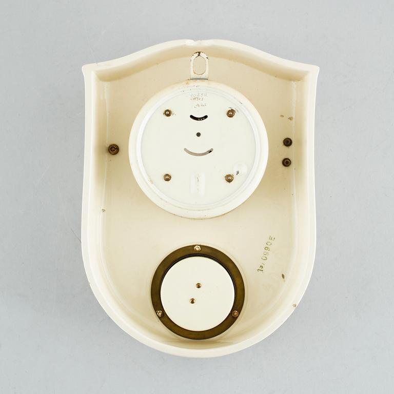 VÄGGUR med TIMER, Junghans, Tyskland, omkring 1900-talets mitt.