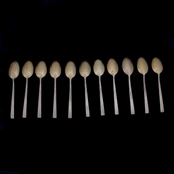 SKEDAR, 11 st, silver, "Birgitta", Bertel Gardberg, från år 1962, 1972 och 1978. Vikt 141 g.