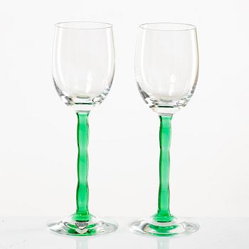 Gunnar Cyrén, 12 wine glasses, "Nobel", Orrefors,