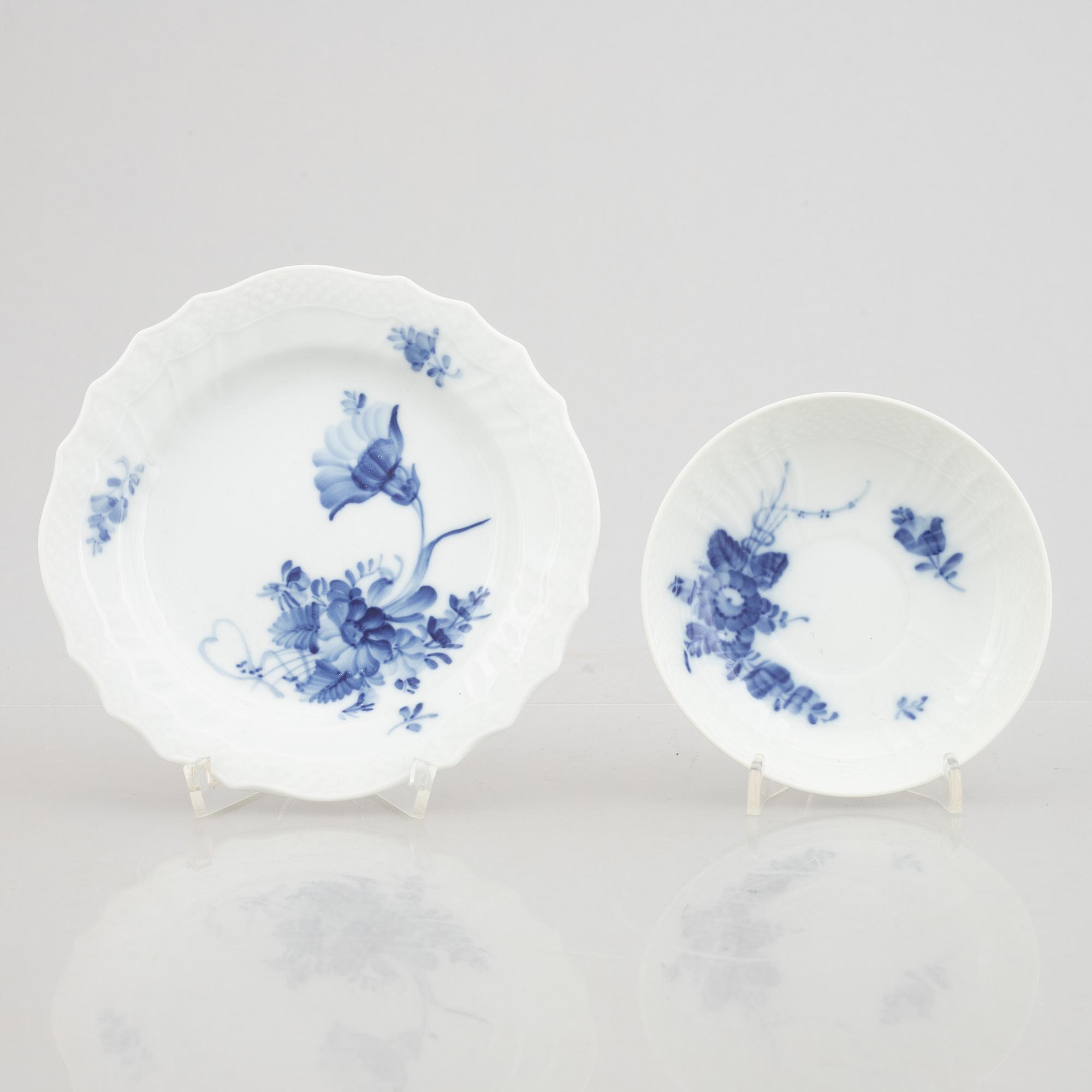 Royal Copenhagen, a 27-piece coffee service, 'Blue Flower', Denmark.
