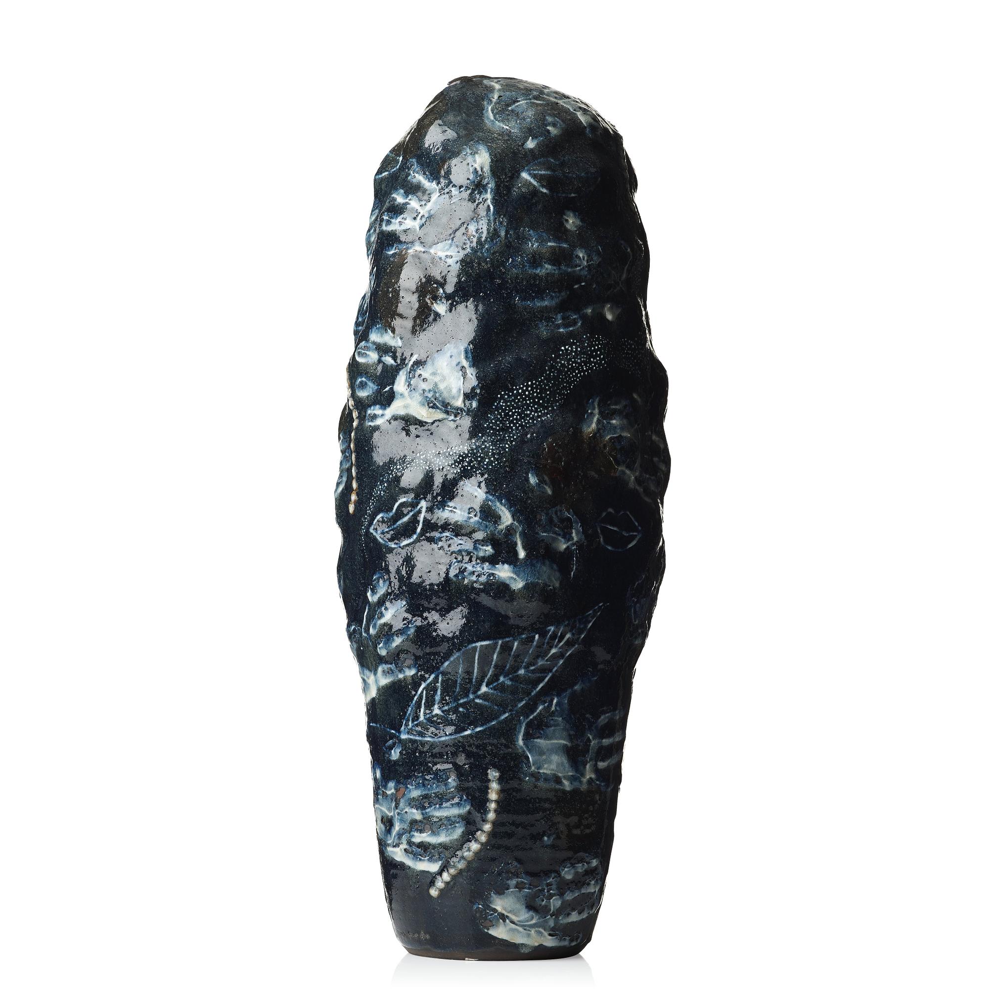 Eva Bengtsson, a stoneware floor vase, Frillesås, Sweden.