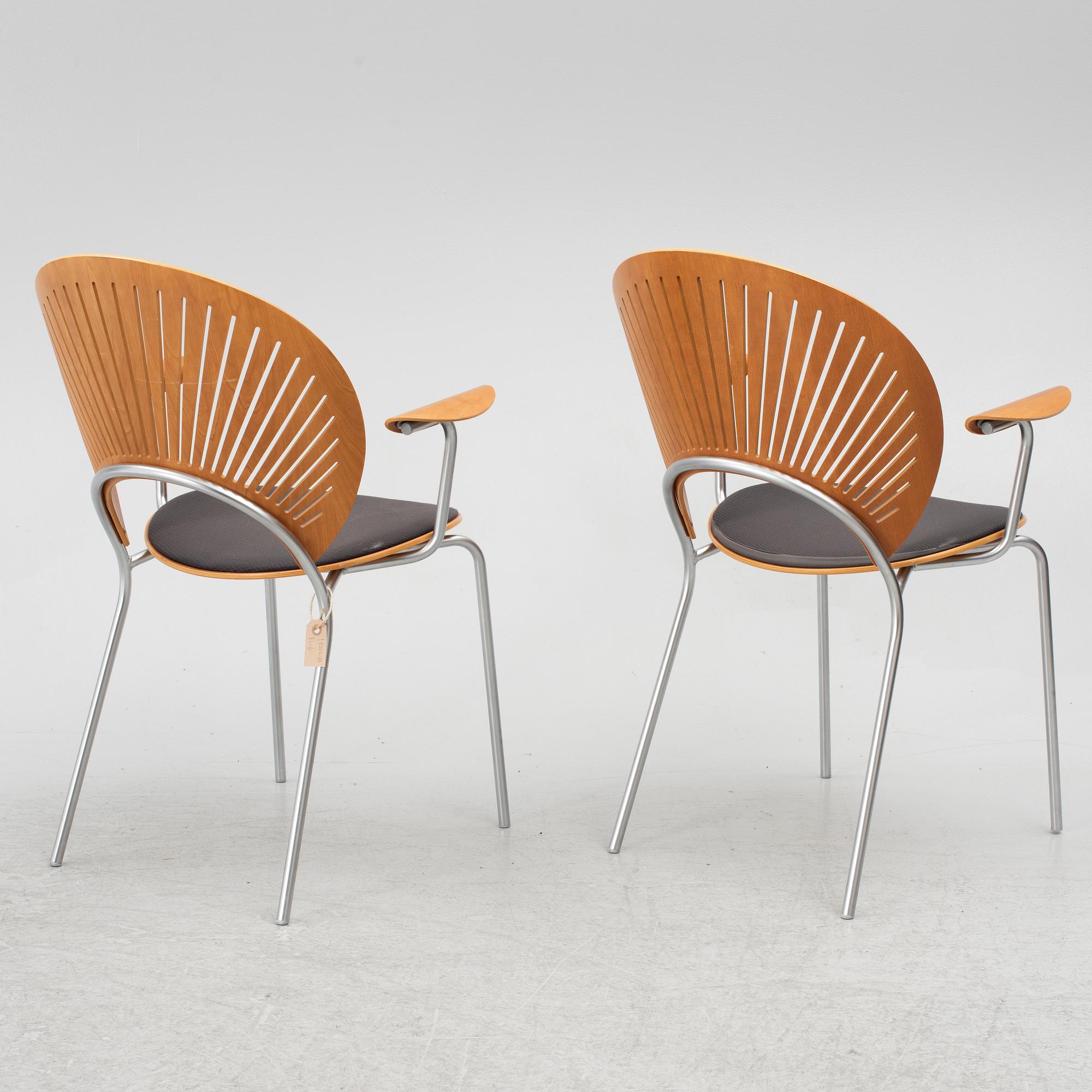Nanna Ditzel,  six 'Trinidad' armchairs, Fredericia, Denmark.