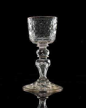 PRAKTPOKAL, glas. Tyskland, Barock, 1600-talets slut.