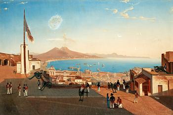 381. Angelo Viviani, View over the Naples bay.