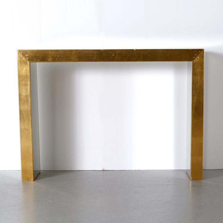 A late 20th century mirror and console table by Deknudt, Belgium.