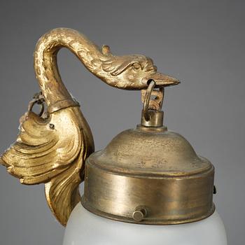 VÄGGLAMPETTER, 3 st, 1900-talets första hälft.