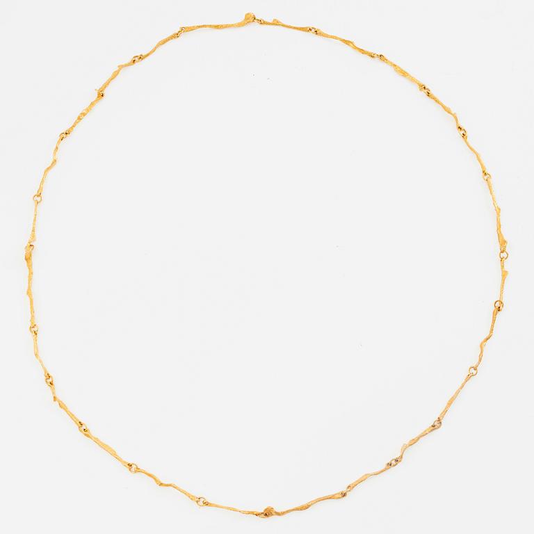 Björn Weckström, Necklace, 18K gold, for Lapponia. Finland.