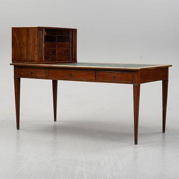 A late gustavian style writing desk, late 19th century.