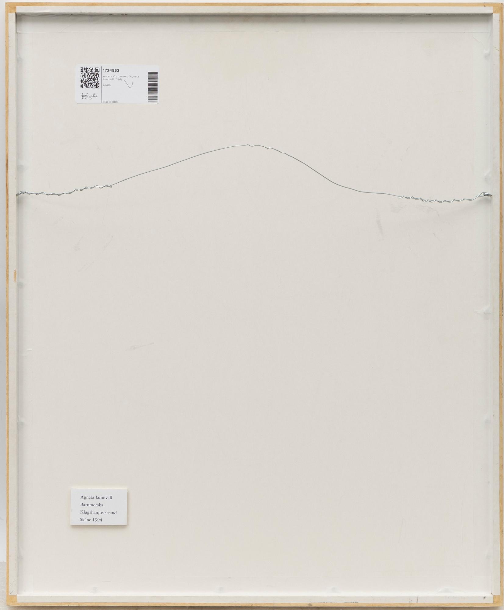 Anders Kristensson, "Agneta Lundvall, barnmorska, Klagshamns strand, Skåne", 1994.