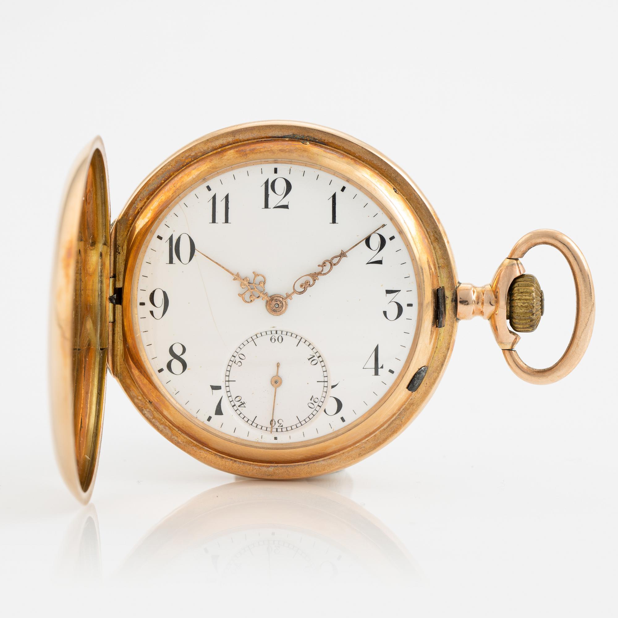 Pocket watch, hunter, 51 mm.
