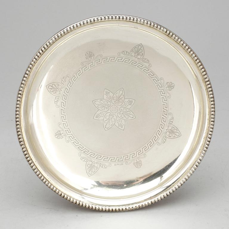 UPPSATSSKÅL, silver, Gustaf Möllenborg, Stockholm, 1881.