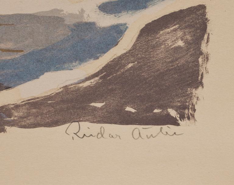 REIDAR AULIE, färglitografi. Signerade och numrerad 29/260.