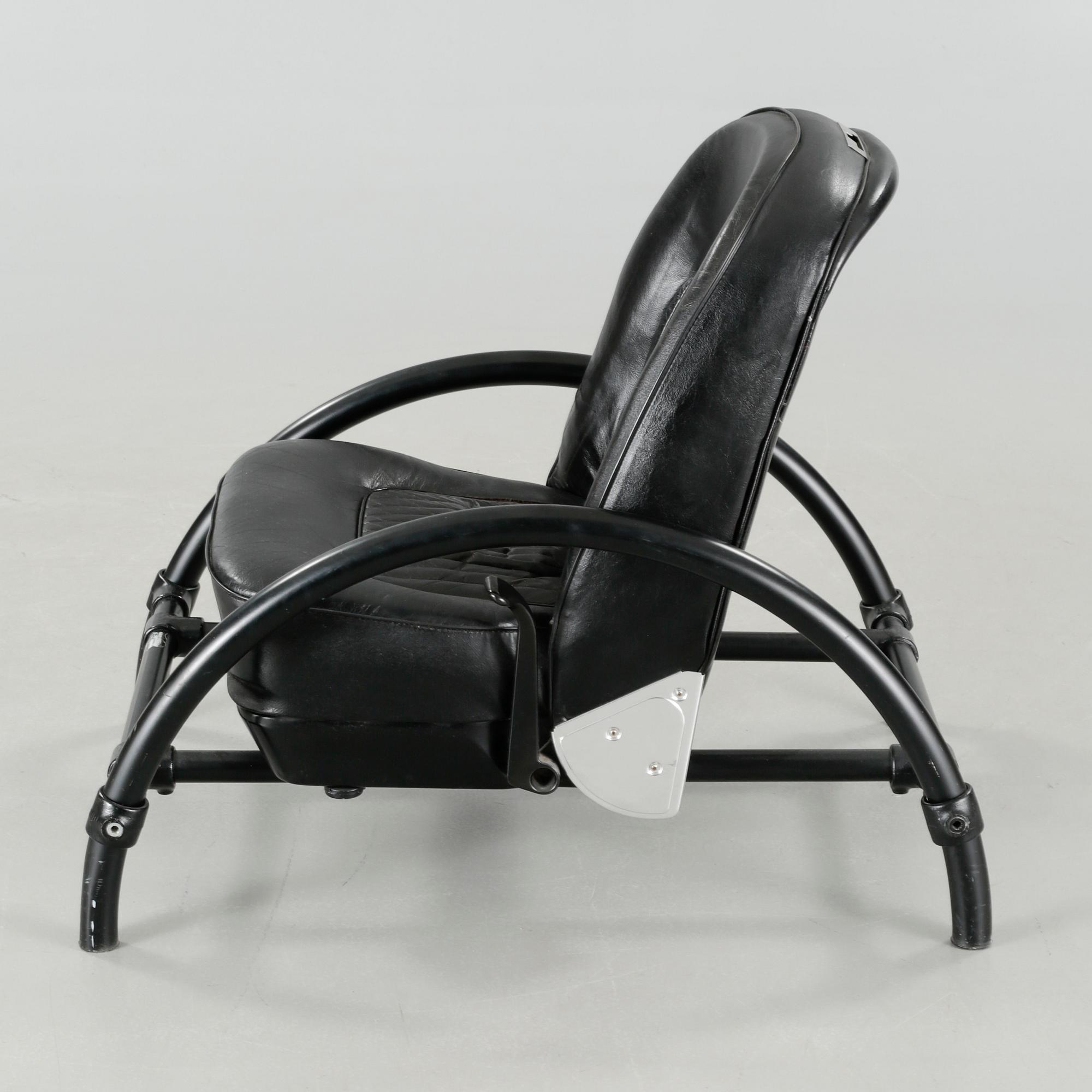 "Rover chair" by Ron Arad, One Off Ltd, London, 1980s.