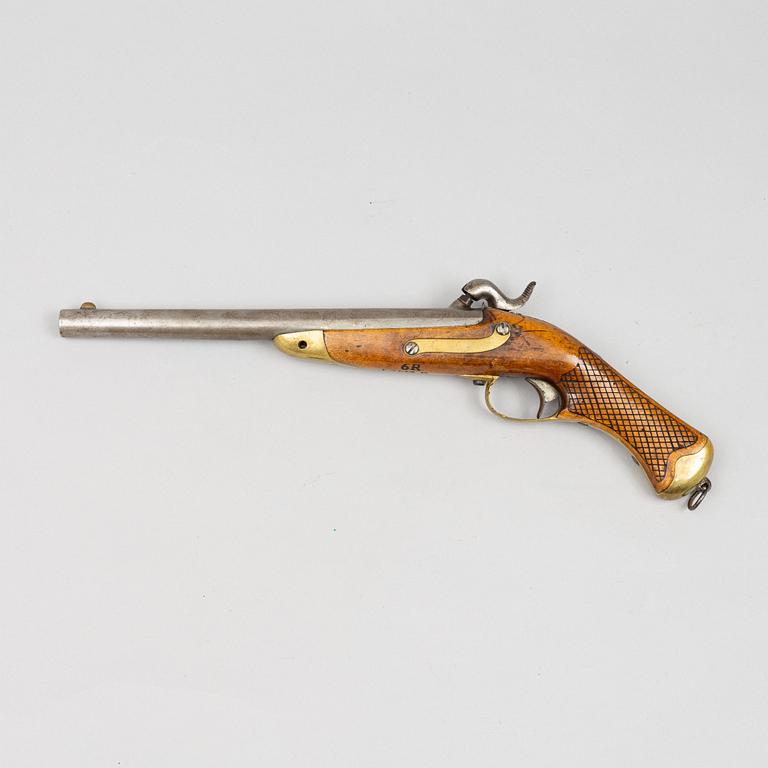 A Swedish rifled percussion cavalry pistol 1850 pattern.