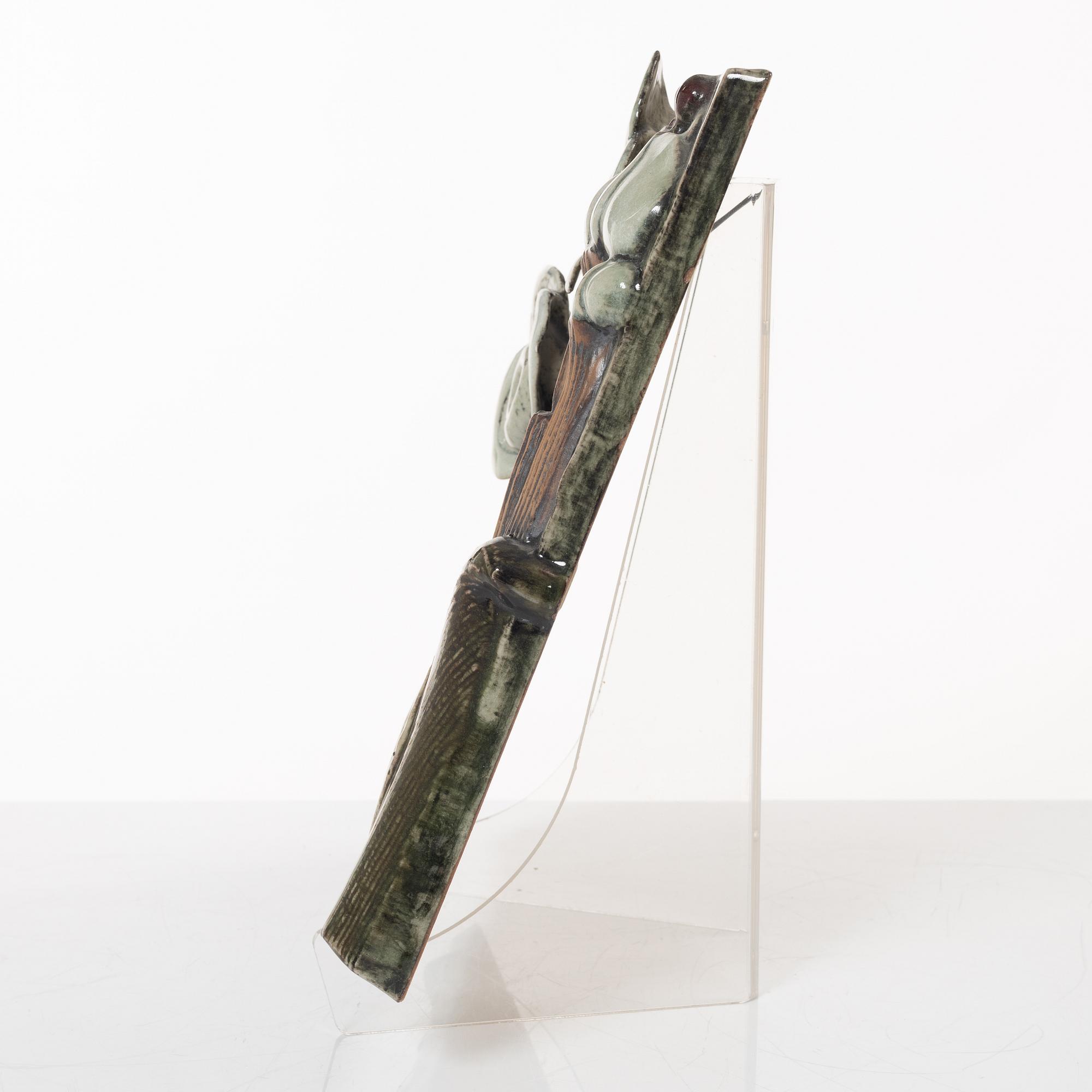 Lisa Larson, a 'Flora' wall plaque, Gustavsberg.