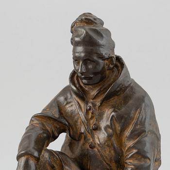 Christian Eriksso, sculpture bronze, signed Chr. Eriksson and dated Kiirunavaara 1909.