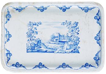 A Swedish faience tea table Rörstrand 1769.