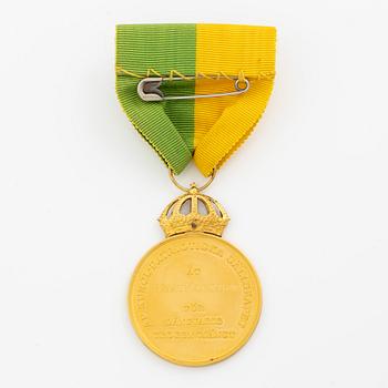 Gold medal Gustaf VI Adolf, Sweden, Royal Patriotic Society 1953.