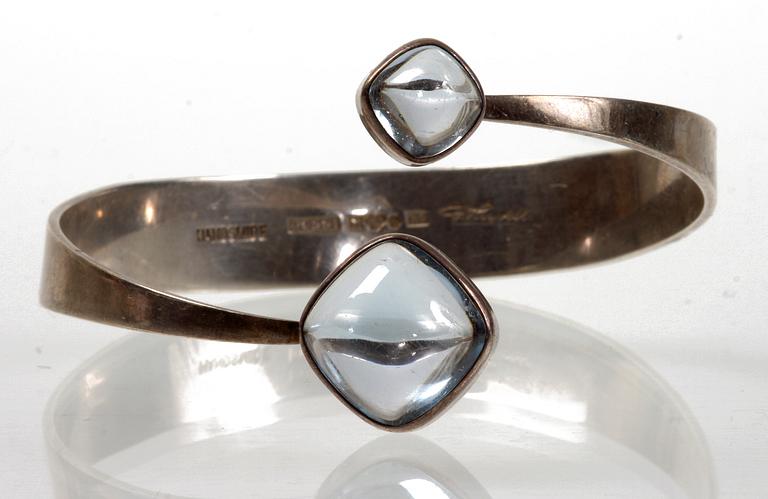 ARMBAND, silver, G Thysell, Gussi Smycken, Malmö 1967.