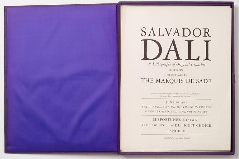 Salvador Dalí, "Three plays by the Marquis de Sade".